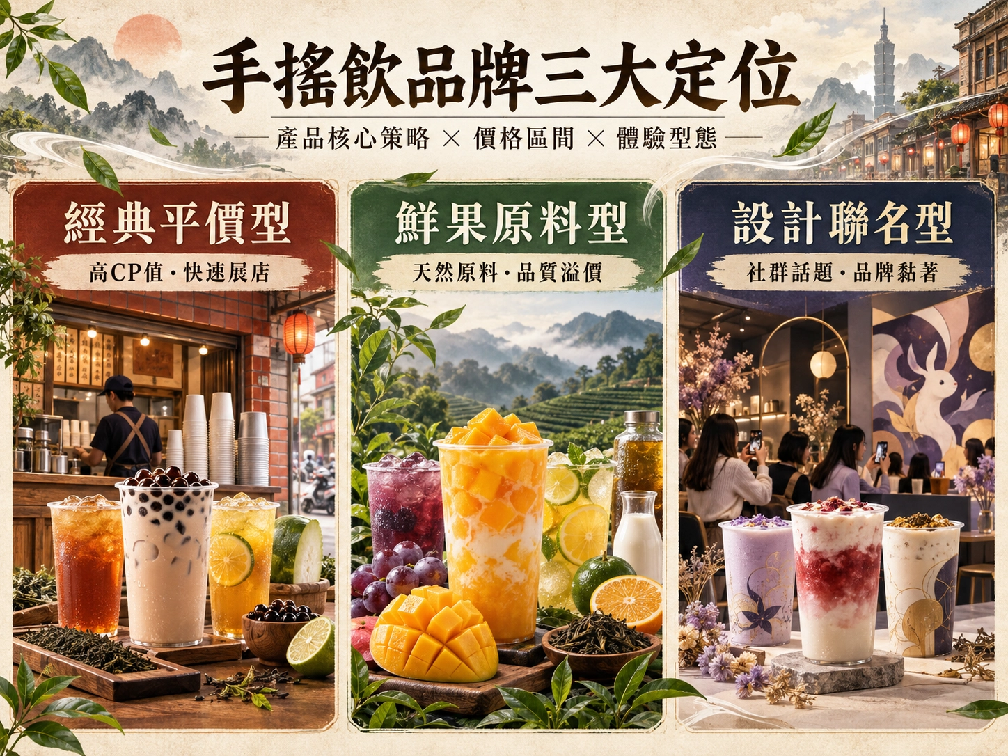 手搖飲品牌三大定位